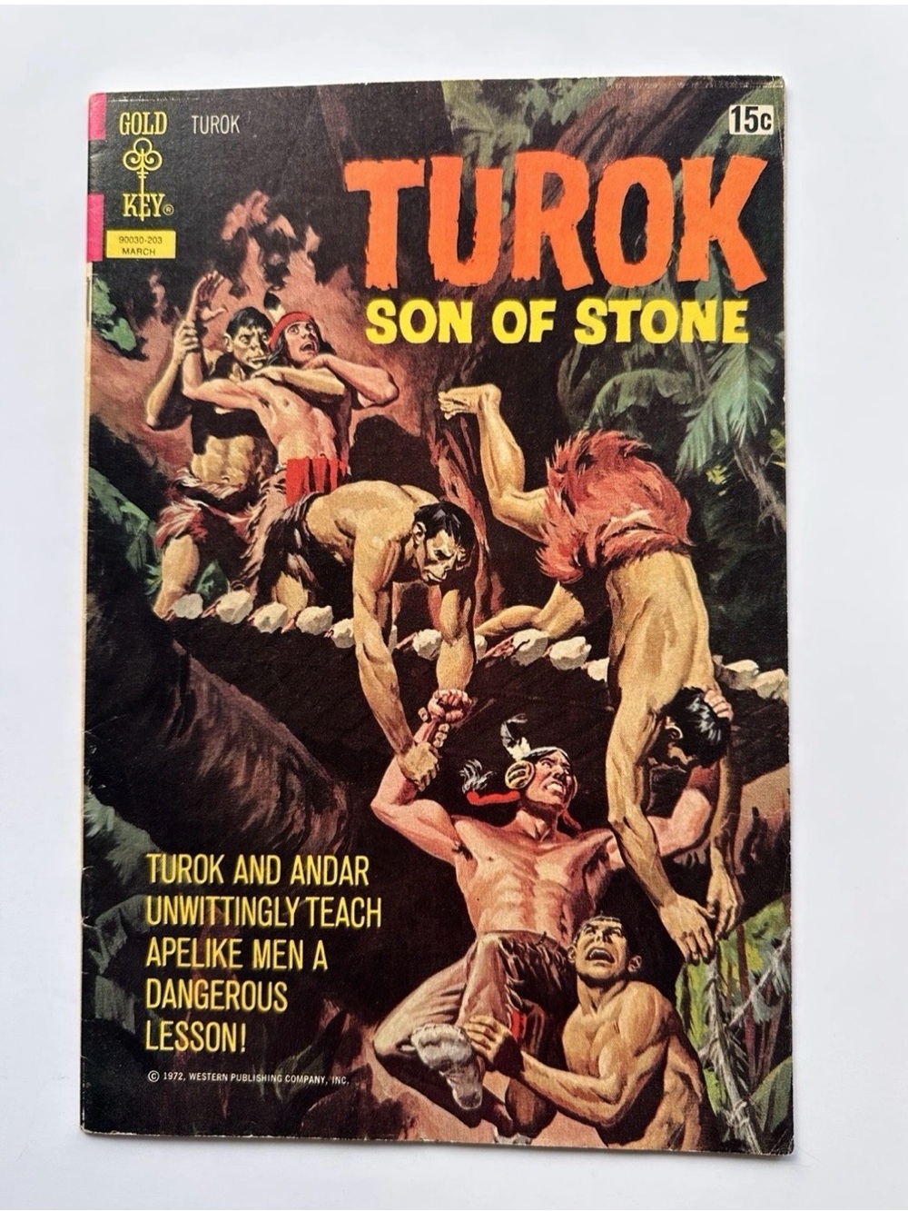 Turok Son of Stone #77 Gold Key March 1972 Bronze Age Comic Book  VG
